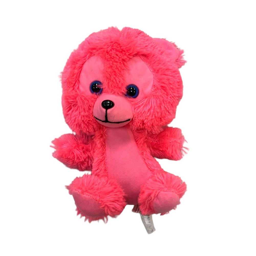 Plush Bear Neon Pink Classic‎ Toy Co Blue Eyes Stuffed Animal